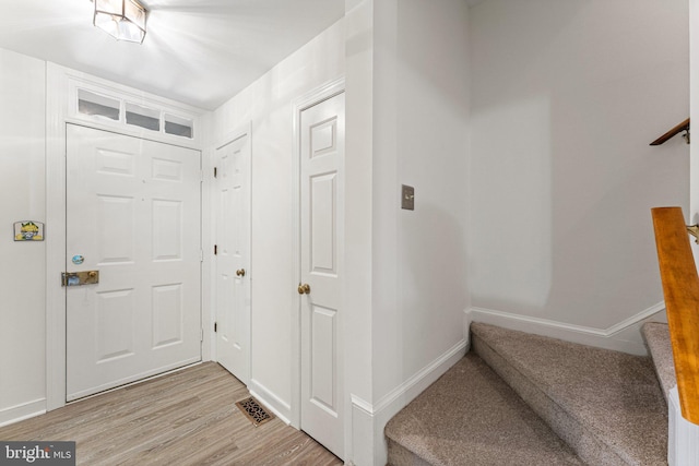 foyer featuring light hardwood / wood-style flooring