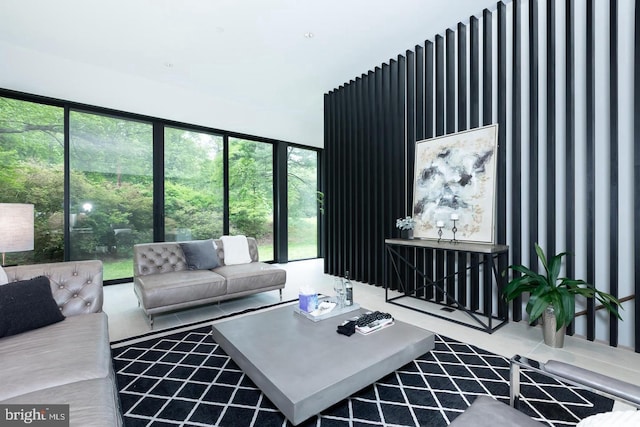 living room featuring plenty of natural light