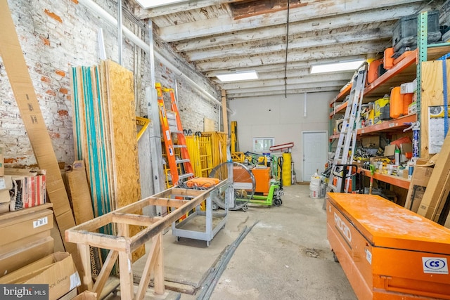 interior space with concrete floors