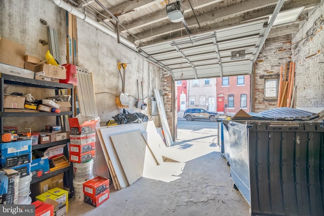 garage featuring a garage door opener