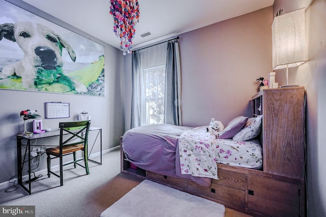 bedroom featuring carpet floors