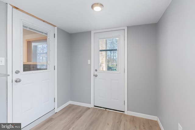 entryway featuring light wood-type flooring