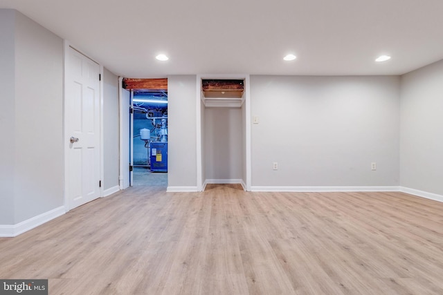 unfurnished bedroom featuring light hardwood / wood-style floors