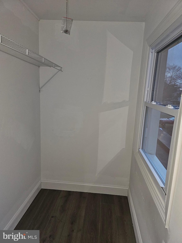 54 Shelbourne Ln, Willingboro, NJ 08046 - walk in closet with dark wood-style flooring