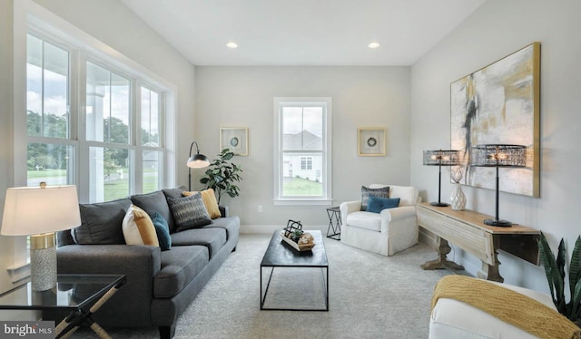 view of carpeted living room