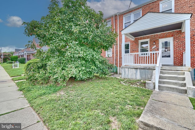 exterior space with a porch