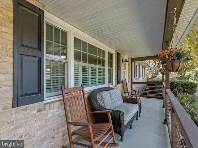 view of patio with a porch