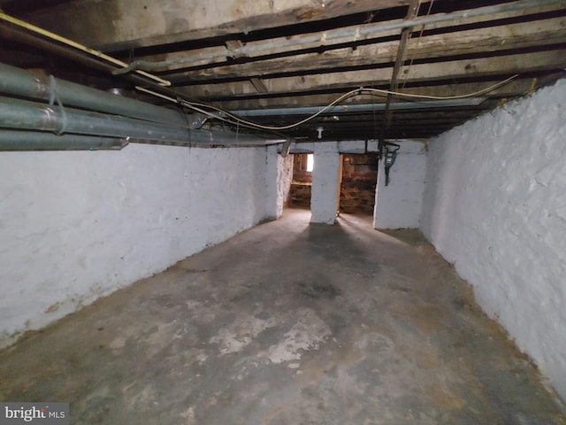 view of basement