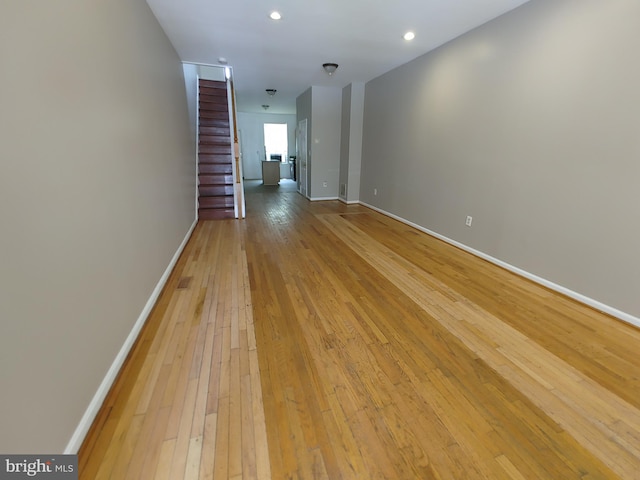 unfurnished room featuring light hardwood / wood-style floors