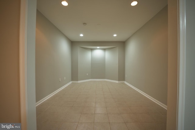 view of tiled spare room