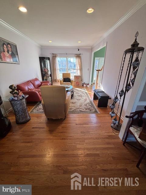 10 Eddie Ct, Dayton, NJ 08810 - stairway with baseboards, wood finished floors, and a high ceiling