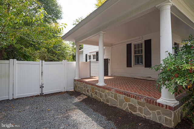 view of patio / terrace featuring a porch