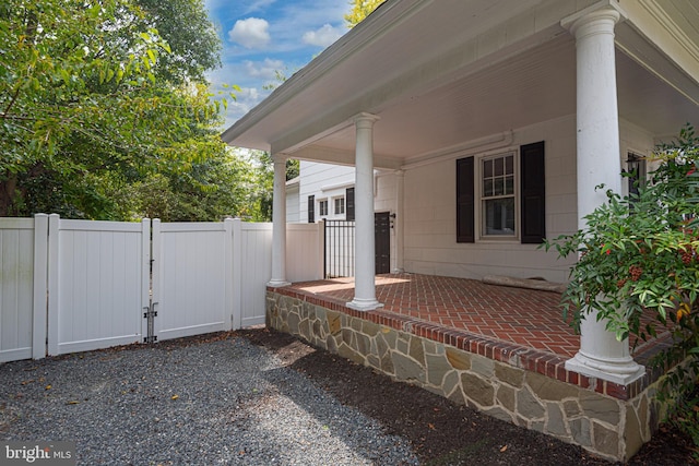 view of patio / terrace featuring a porch