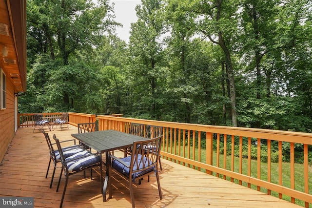 view of wooden terrace