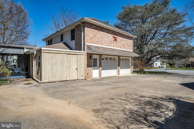 view of home's exterior featuring a garage