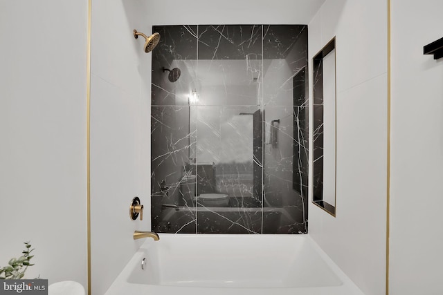 full bath with shower / bathing tub combination and toilet