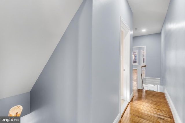 hall featuring light hardwood / wood-style floors