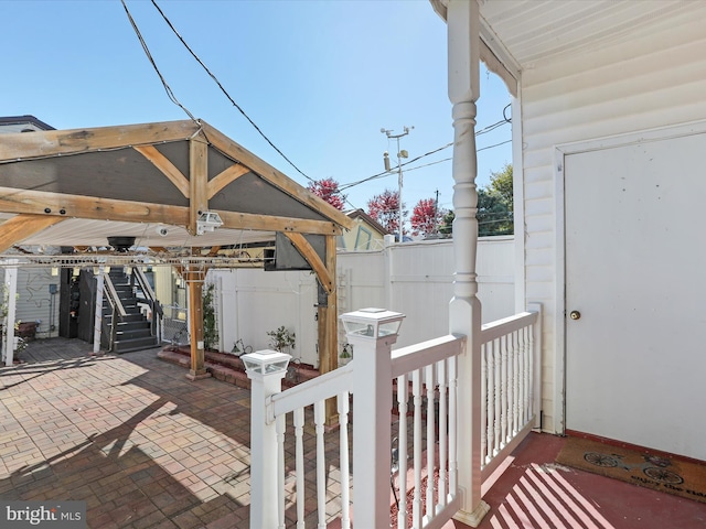 view of patio / terrace with a gazebo