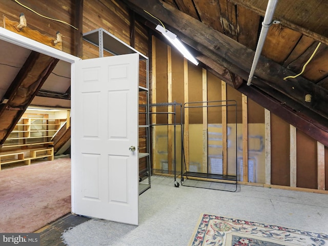 view of attic