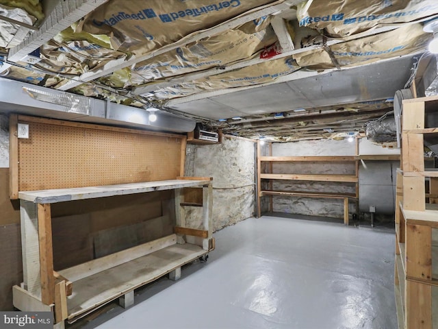 view of basement