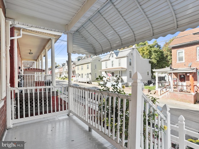 balcony with covered porch