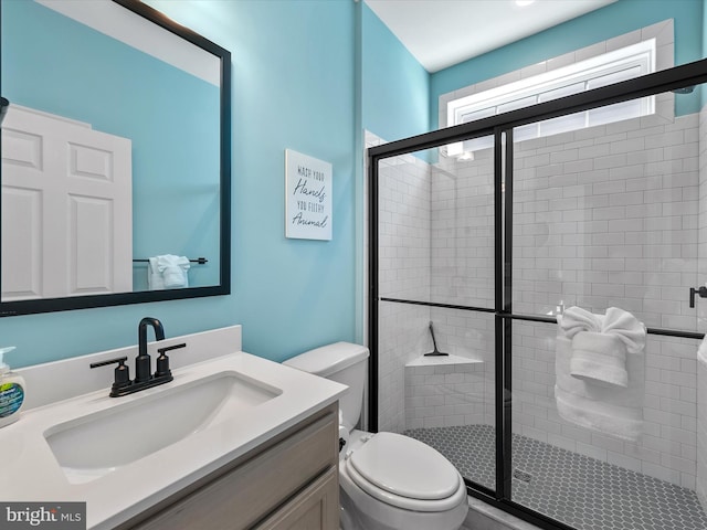 30579 Canary Way Unit 5, Ocean View, DE 19970 - full bath with a stall shower, toilet, and vanity