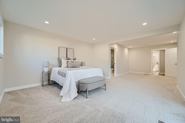 view of carpeted bedroom