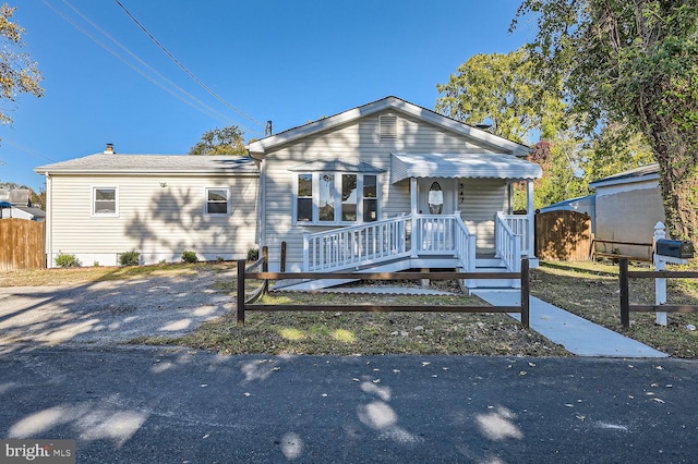 view of bungalow