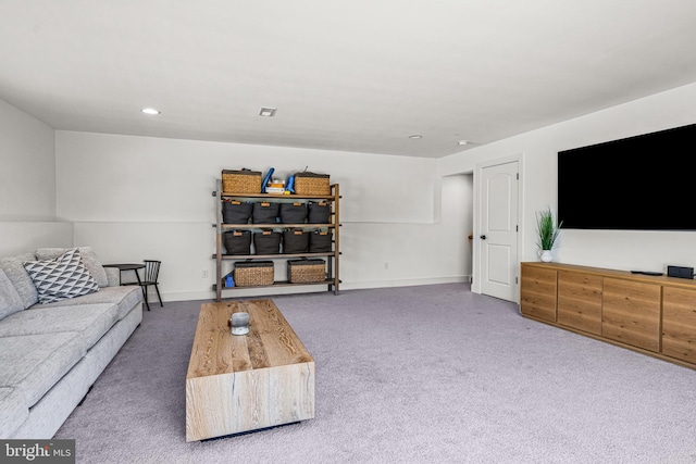 view of carpeted living room