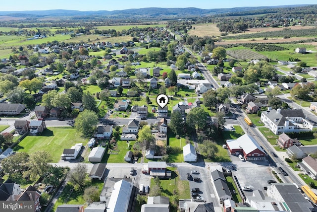 bird's eye view featuring a mountain view