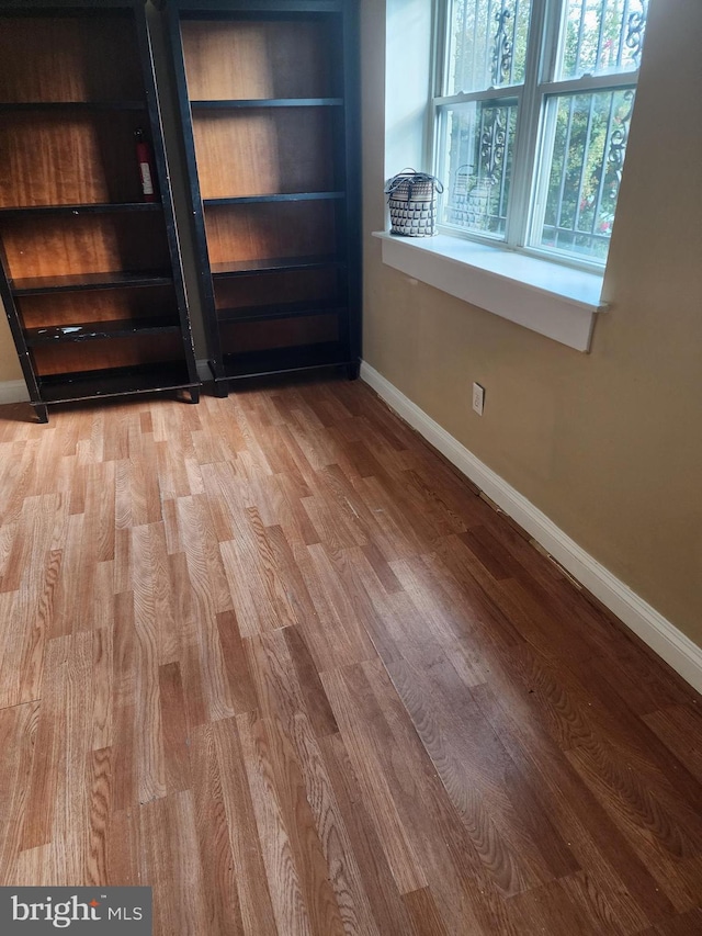 empty room featuring light hardwood / wood-style floors