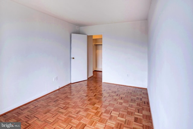 empty room featuring light parquet floors