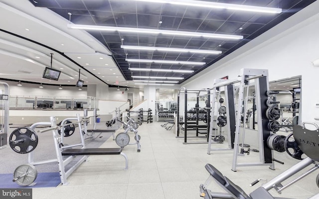 view of workout area
