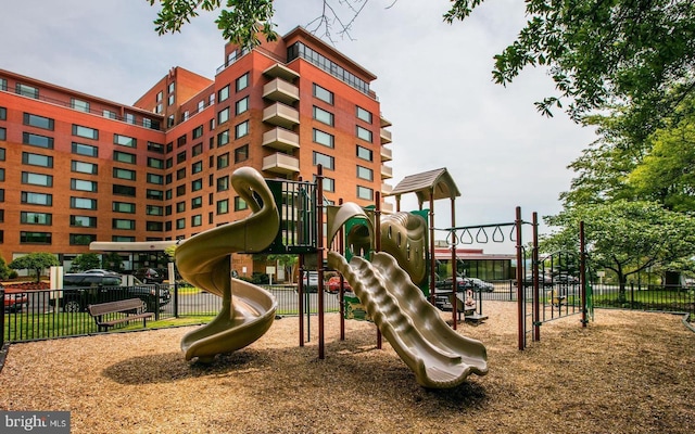 community playground with fence