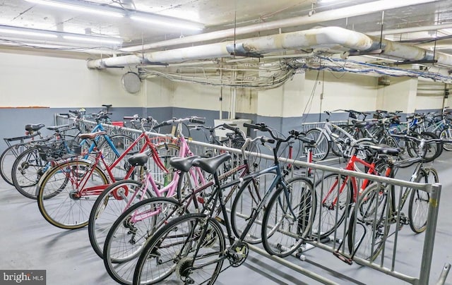 garage with bike storage