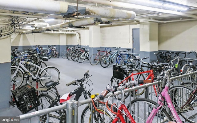 garage with bike storage