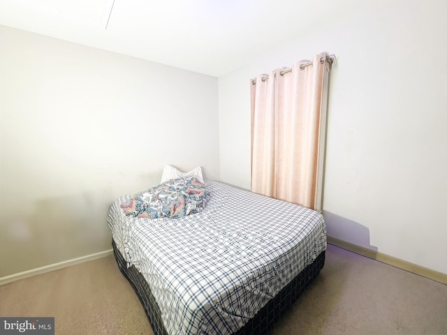 bedroom with carpet