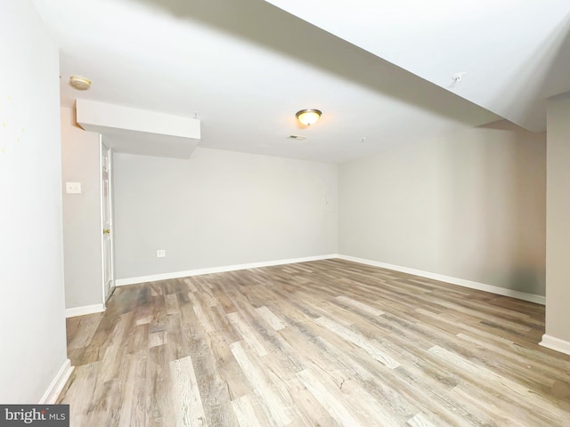 unfurnished room featuring light hardwood / wood-style flooring