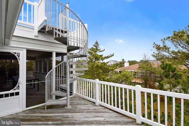 view of wooden deck