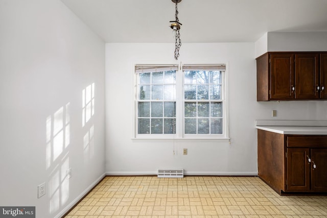 view of unfurnished dining area