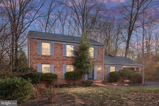 view of colonial inspired home