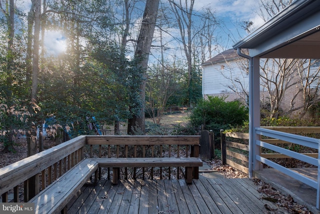 view of wooden deck