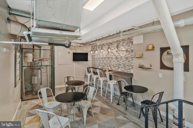 interior space featuring light hardwood / wood-style flooring