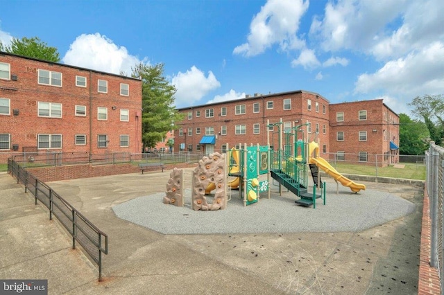 view of jungle gym