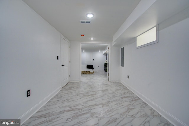 hall with electric panel