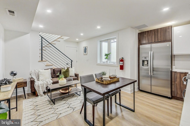 interior space featuring light wood-type flooring