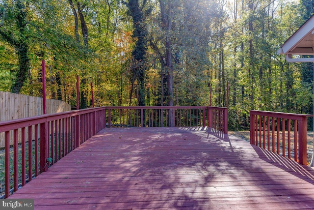 view of wooden terrace