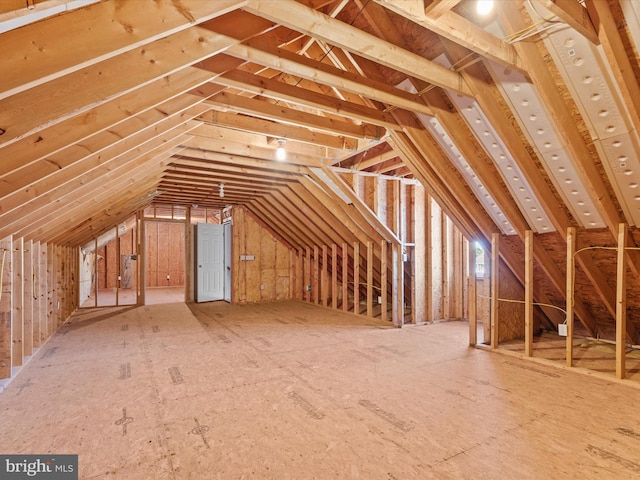 view of attic