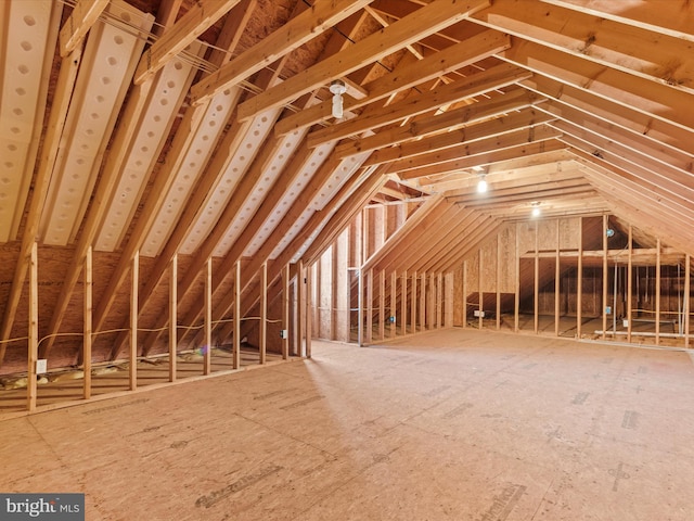 view of attic