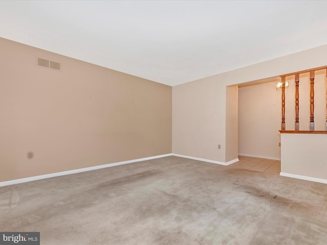 view of carpeted spare room